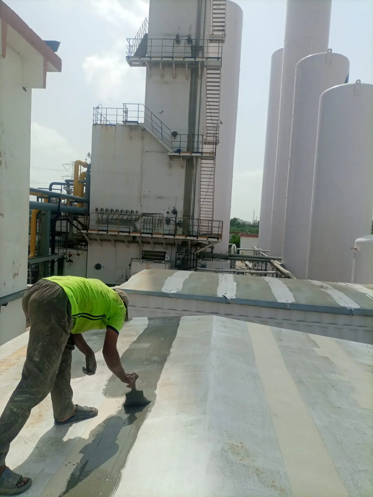 Pak Chemical Services container roof waterproofing work