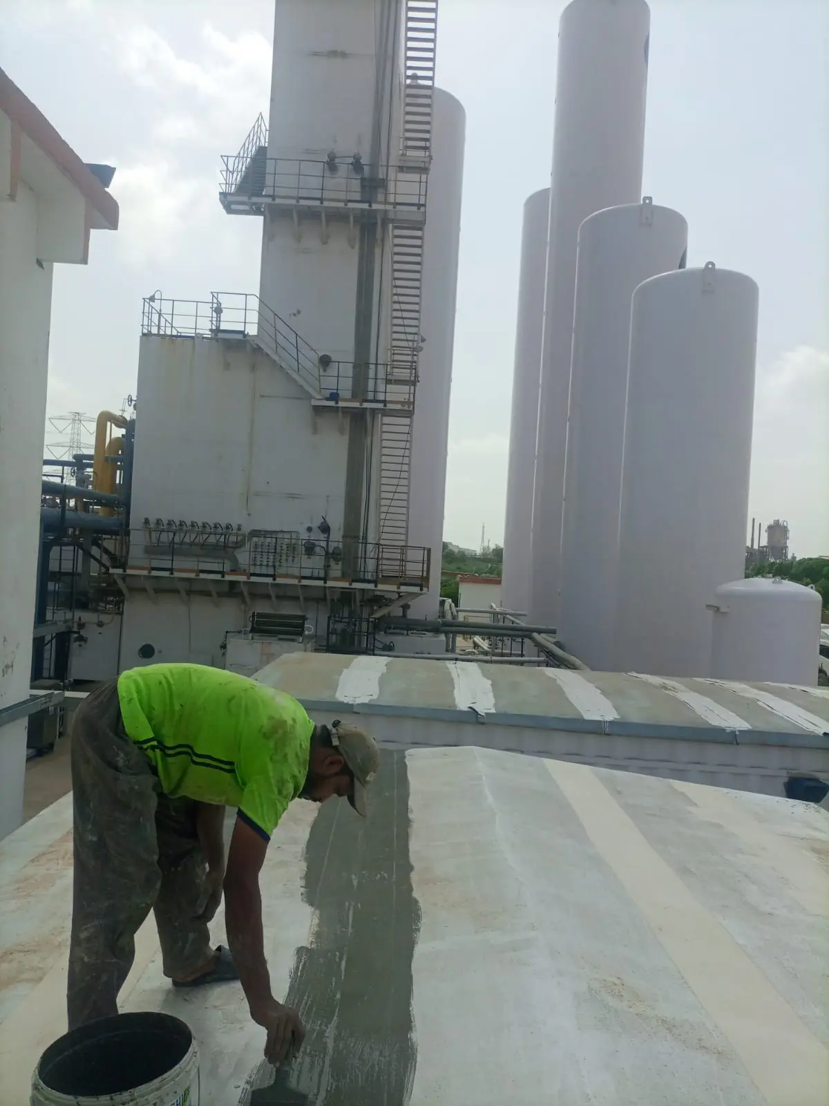 Pak Chemical Services container roof waterproofing work