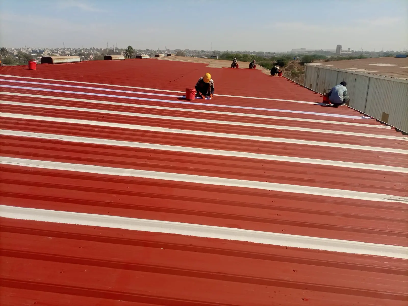 Pak Chemical Services corrugated roof waterproofing work