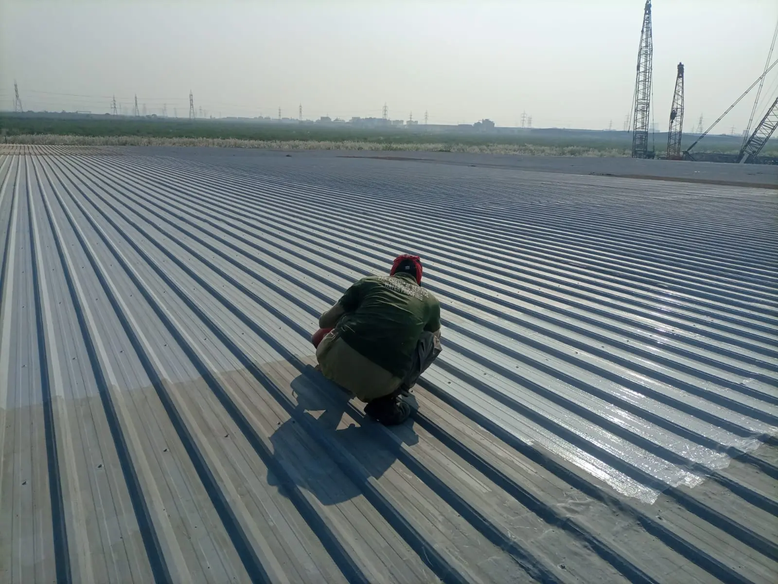 Pak Chemical Services GI sheets waterproofing work