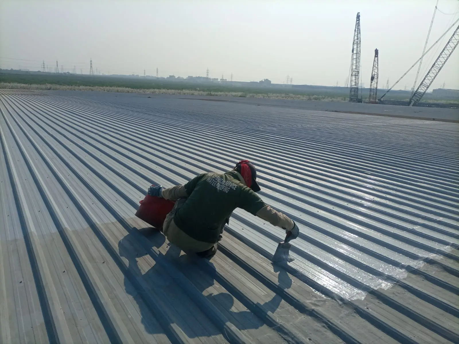 Pak Chemical Services GI sheets waterproofing work