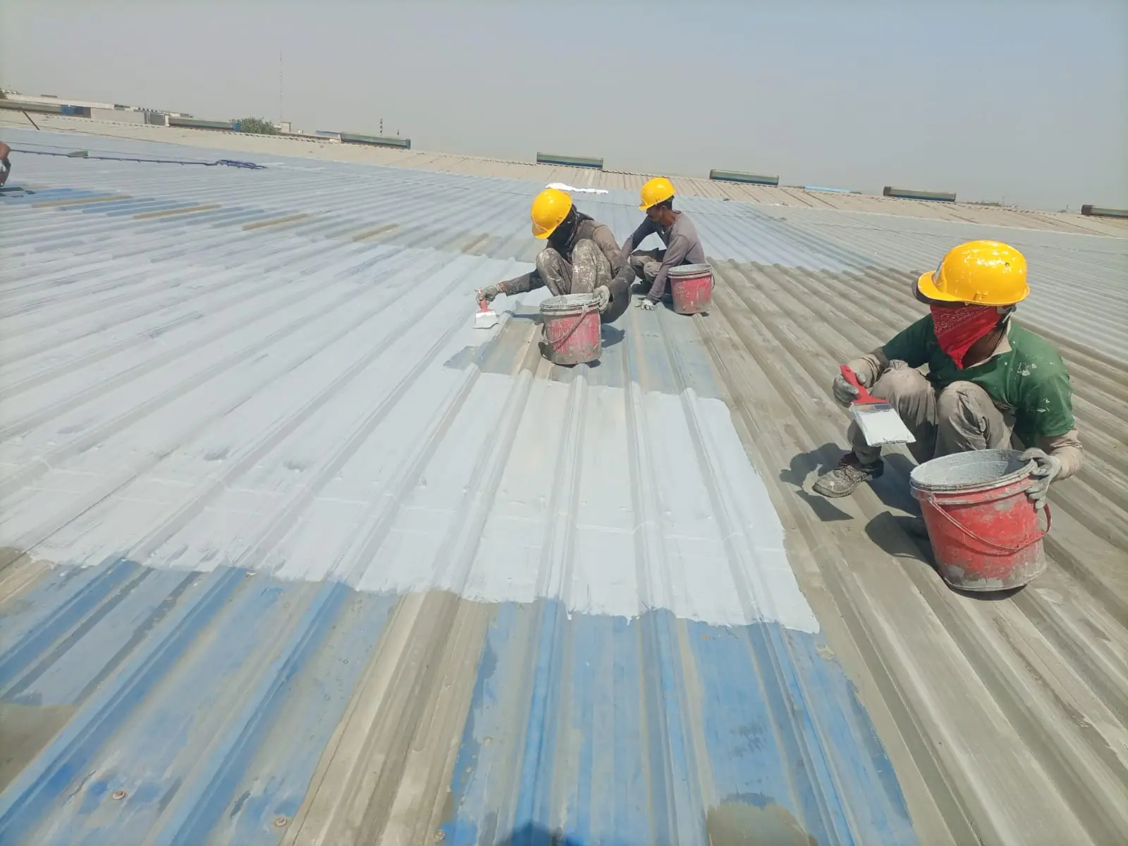 Pak Chemical Services GI sheets waterproofing work