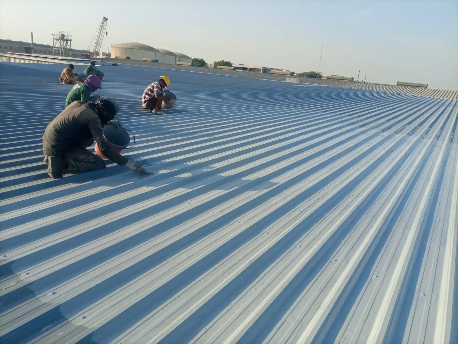 Pak Chemical Services GI sheets waterproofing work