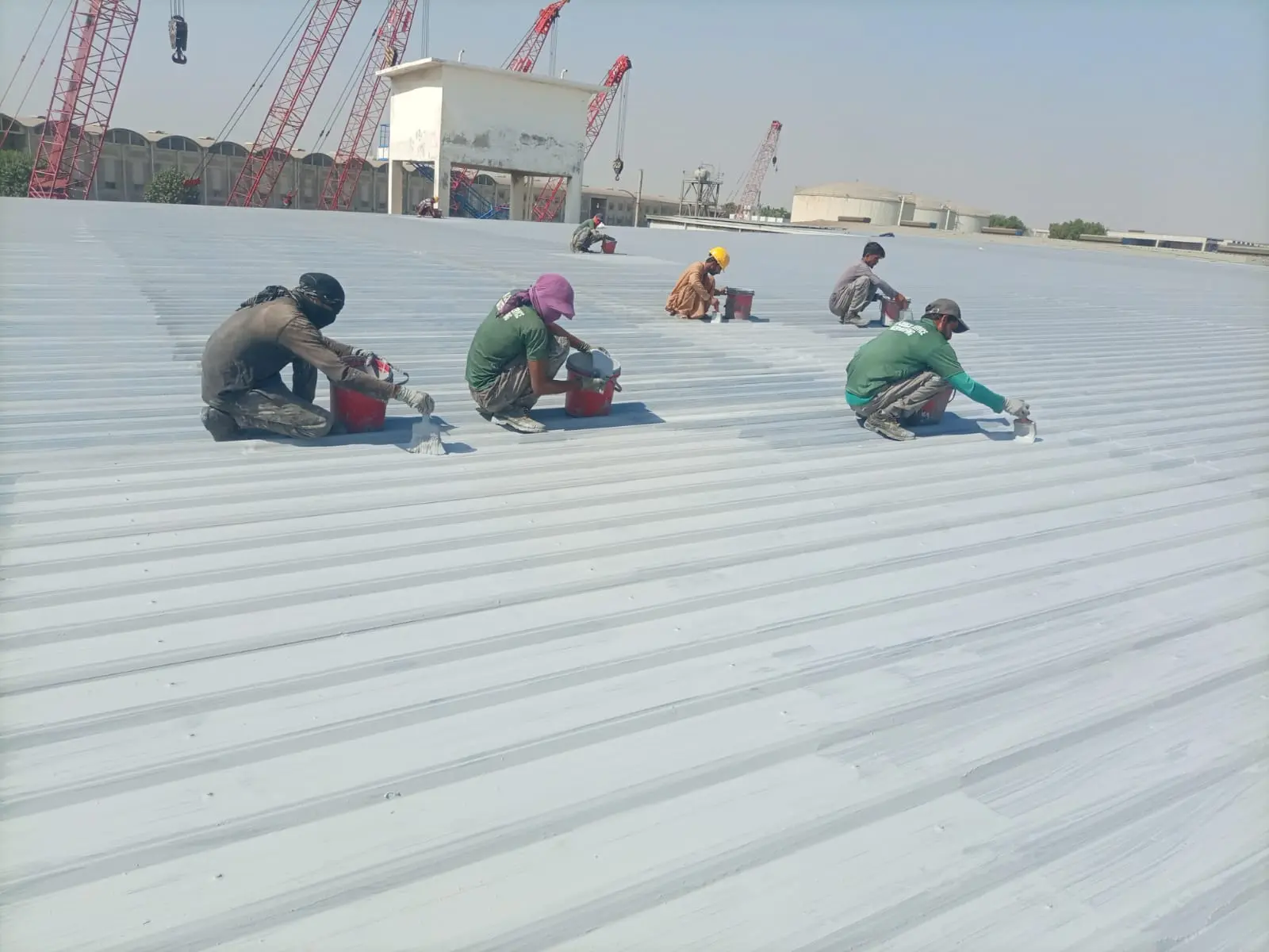 Pak Chemical Services GI sheets waterproofing work