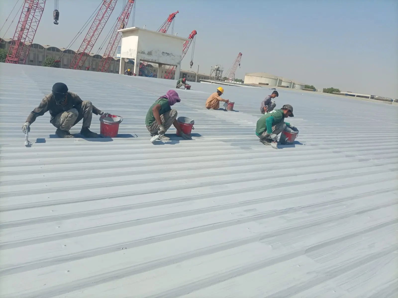 Pak Chemical Services GI sheets waterproofing work
