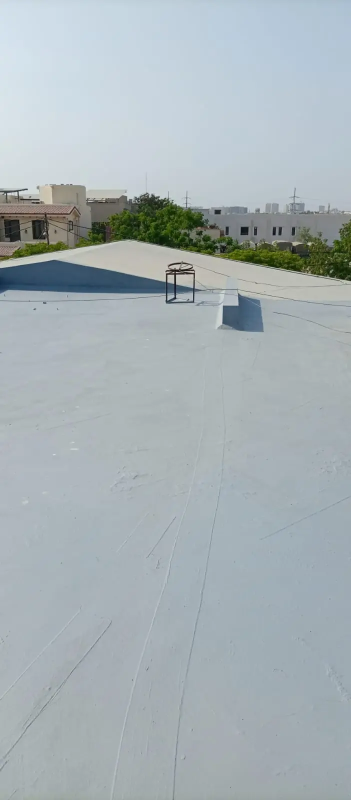 RCC waterproofing completed roof in Karachi